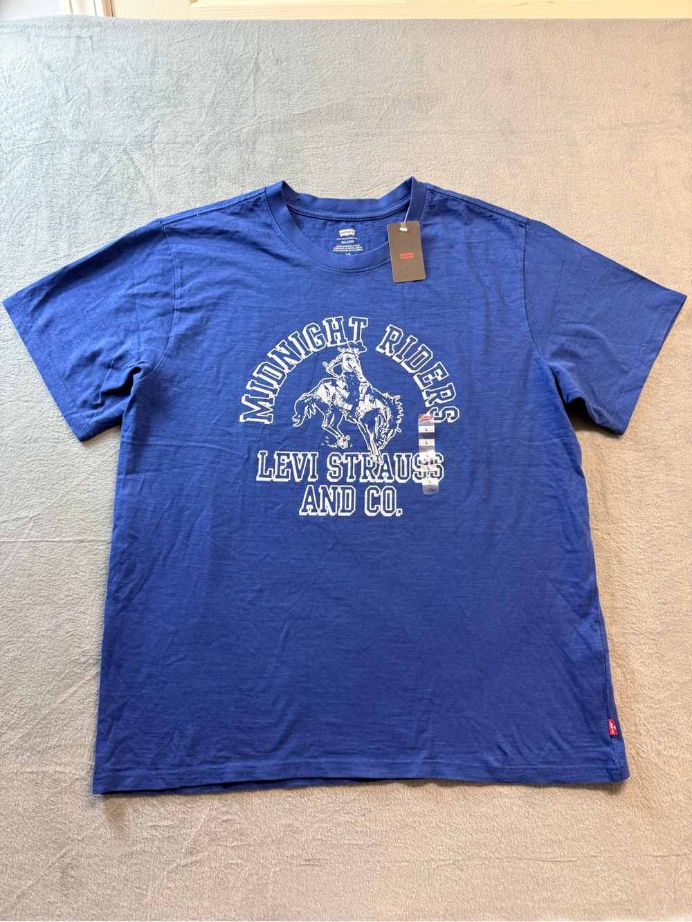 Levi's Midnight Riders Graphic Tee - Blue with White Print
